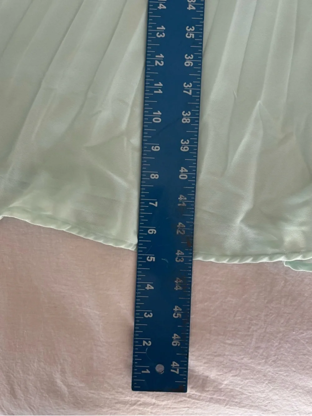 Mint Green Chiffon Pleated Midi Dress Cottagecore Fairy Romantic Garden Party - Picture 9 of 14